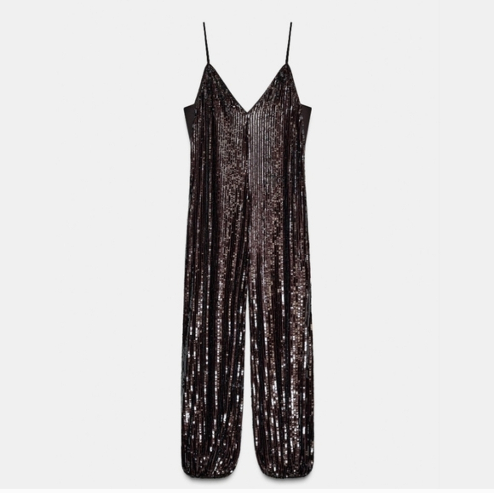 Zara LIMITED EDITION SEQUIN BALLOON JUMPSUIT Size S and L - Picture 10 of 13